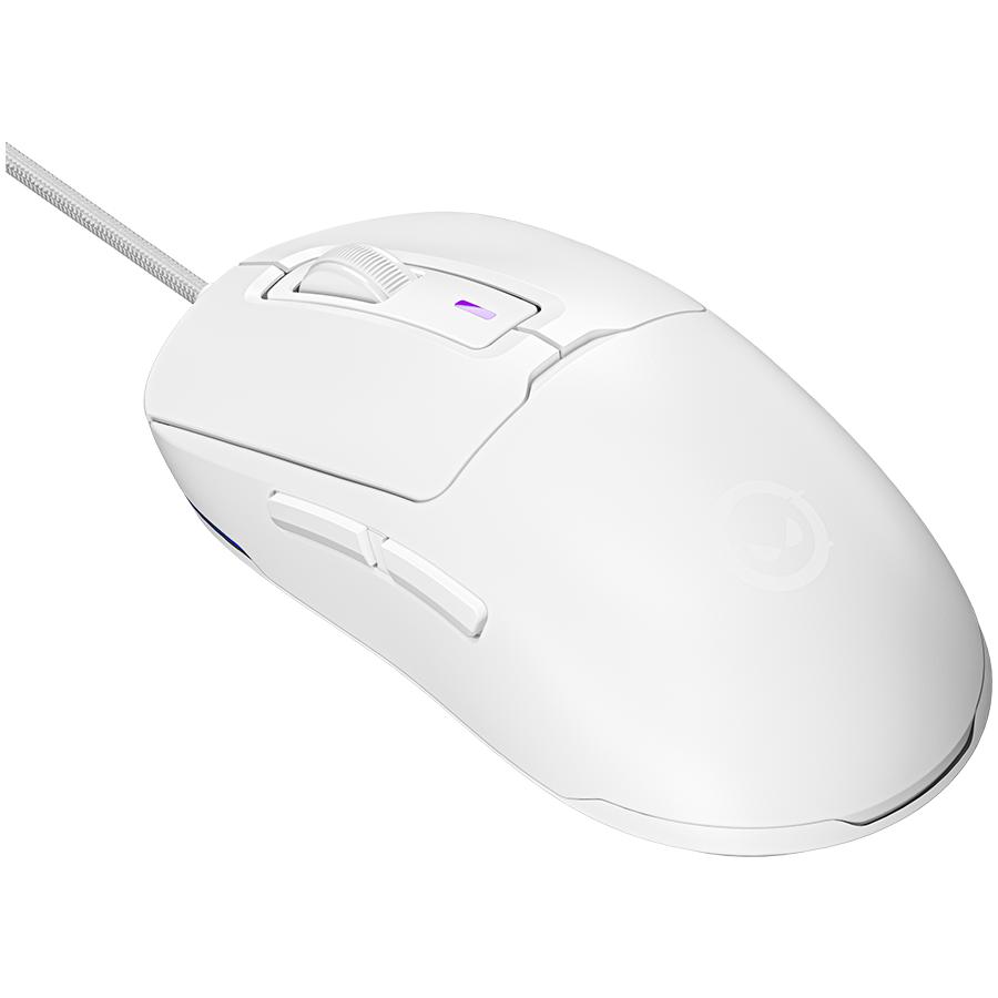 LORGAR MSA10 Gaming Mouse, Wired Ultralight, White