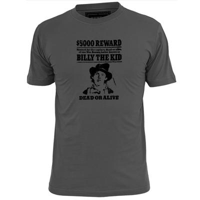 Mens Billy The Kid Wanted Dead Or Alive Reward Poster (v2) T Shirt Bandit Outlaw