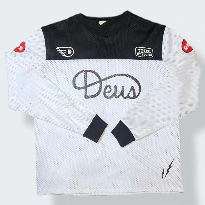 DEUS American Retro Quick-drying Breathable Moisture Removal Jersey Sports Outdoor Long-sleeved T-shirt Racing Ruffian Handsome Locomotive Suit