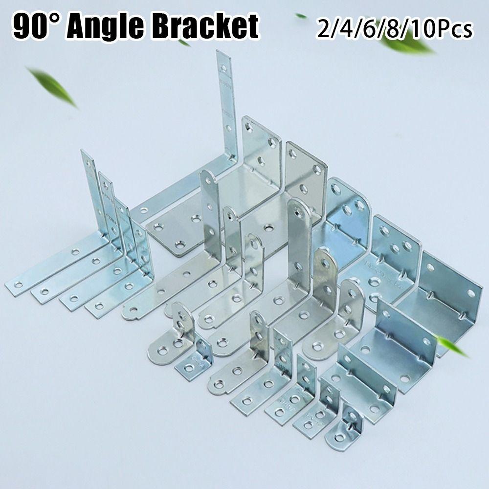 

2/4/6/8/10Pcs Furniture Fastener Angle Bracket Iron Shelf Support Bracket Cabinet Screens Wall 2pcs 100x100x20mm