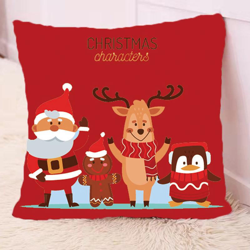 Kerstvakantie kussen schattige eland woonkamer bank kussen creatief internet beroemdheid kussen kamer kantoor decoratie (kussensloop + kussenkern 1 stuks)