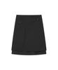 Miseki Seoul Side Sheer Layered Midi Wrap Skirt Black