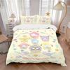 3pcs Festive Celebration Sanrio Characters Printed Quilt Set - Soft and Comfortable Quilt Cover for Bedroom, Guest Room H022