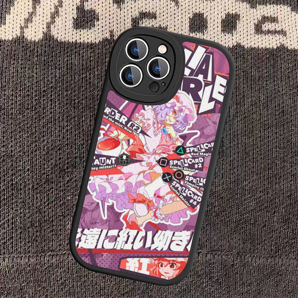 Classic Game Touhou Project Phone Case For IPhone 16 15 14 11 12 13 Pro Max Plus Back Leather Shell