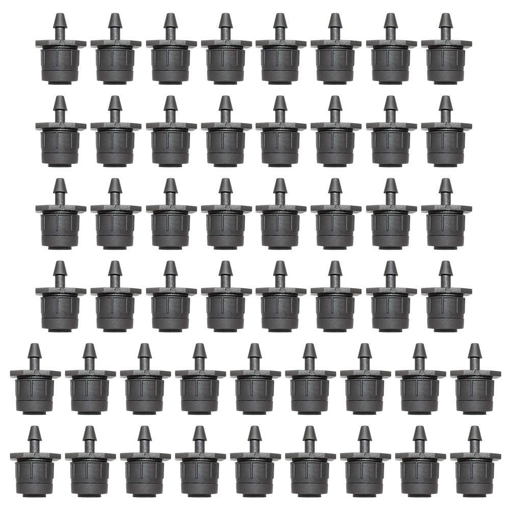 Pack of 50 Adjustable Irrigation Drippers with 360 Degree Water Flow for Precise Watering In Greenhouses and Lawns