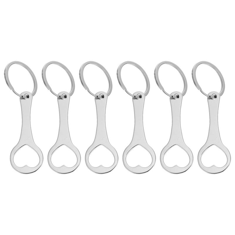 6pcs Shopping Trolley Token Shopping Cart Key Chain Convenient Bottle Opener Token Keychain Shopping Cart Token Metal Cart Coin