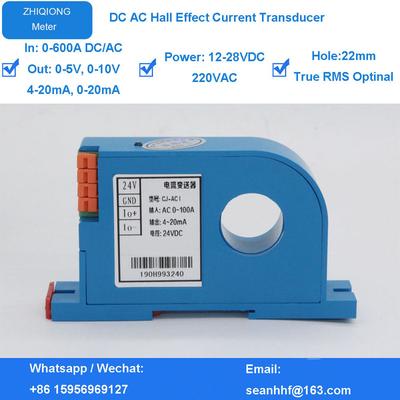 Perforated Type 0-150A Input DC AC Hall Effect Current Transducer Transmitter Output 4-20mA 0-5V 0-10V