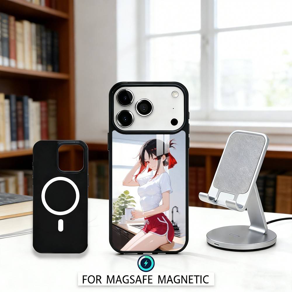 1PC The Enchanting Shinomiya K-Kaguya Phone Case Magnetic For iPhone17 16 15 14 13 12Pro Max For Magsafe Wireless Charging Cover