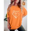 Plus Size Women's Clothing, Fashionable Printed Round Neck T-shirt, Casual Style for Women,