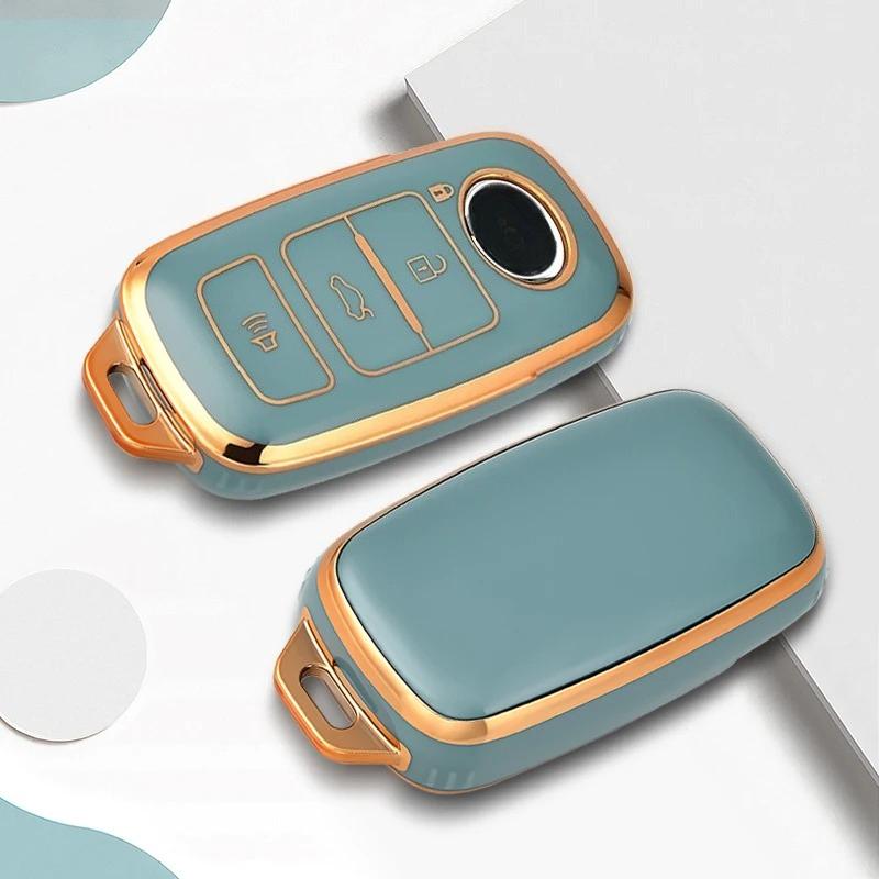 4 Buttons Key Fob Cover For Toyota Perodua Protection Smart Remote Tpu Car Key Case Bag 8 Colors