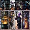 Halloween Magic Cat Phone Case for Samsung A16 A26 A36 A56 A17 A37 A57 A07 A06 A02S A03 A04S A05S Galaxy Note 20 10 A50S A71 A51