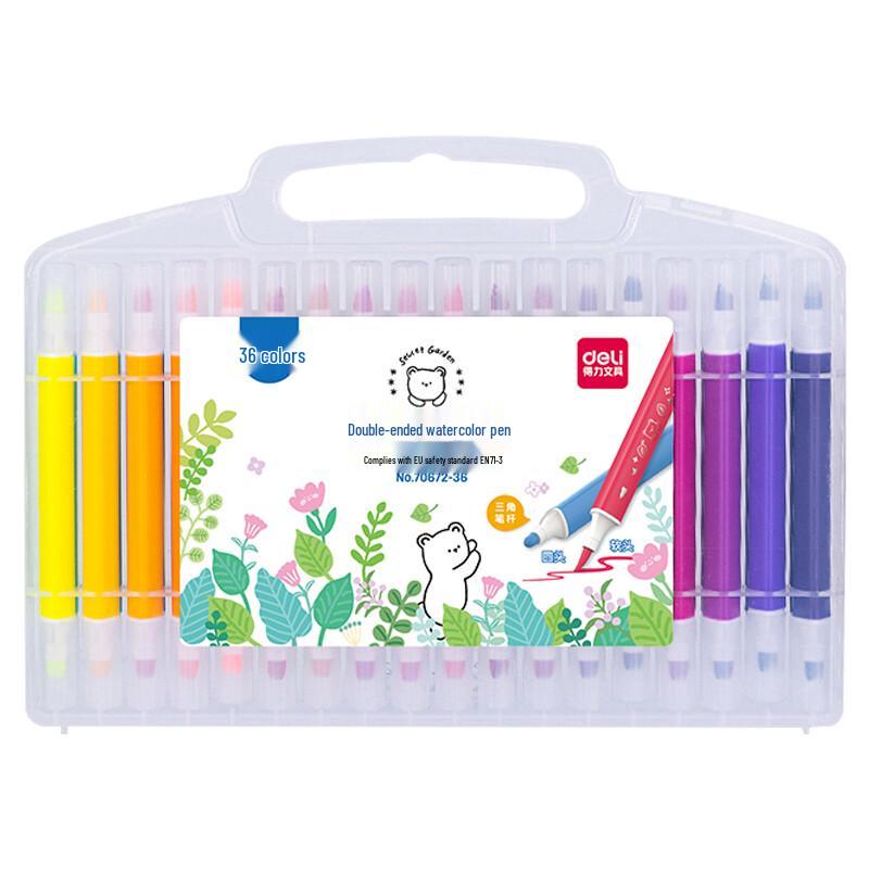 Deli Double-Ended Soft Tip Watercolor Pen Set