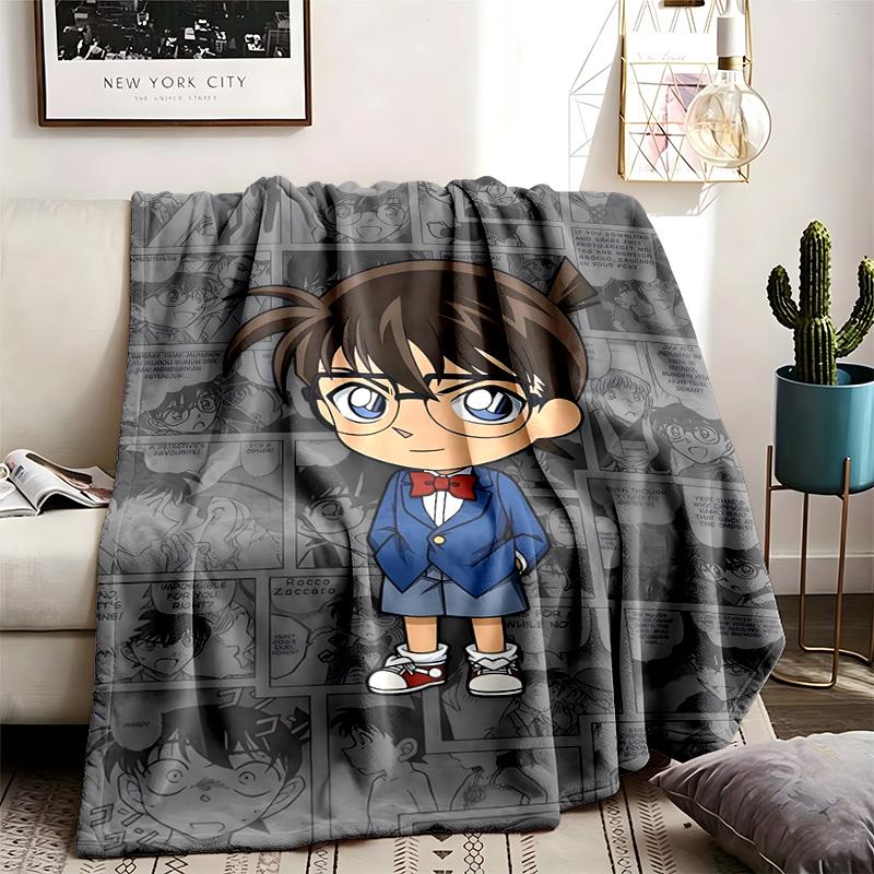 Detektiv Conan Thema Decke Geeignet für das Sofa Camping und Reisen Hergestellt aus weichem Flanellmaterial Ein ideales Geschenk für Anlässe wie Geburtstag