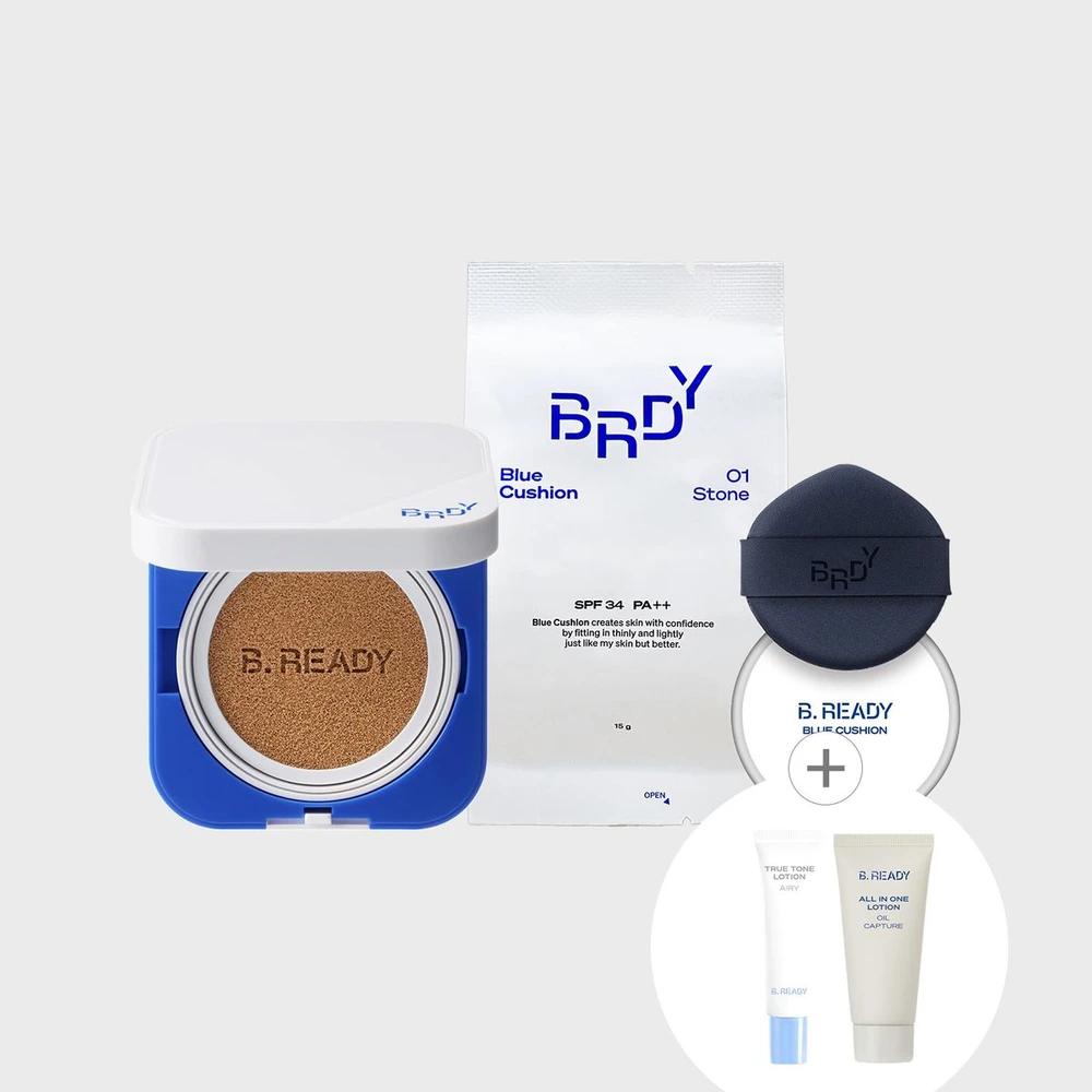 Blue Cushion SET (Main Product + Refill) 01 Stone (very fair skin)