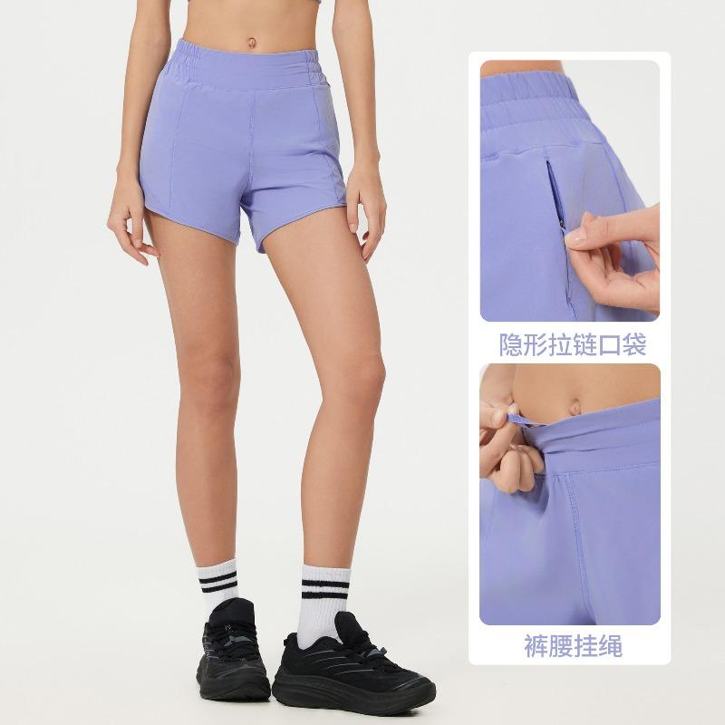 Loose quick-drying sports shorts women's summer lined running training fitness pants high-waisted yoga shorts