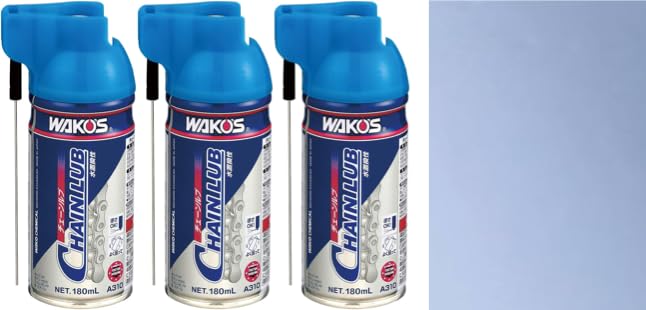 WAKO'S Chain Lube A310, 180ml, 3-Pack, Includes Blue Cleaning Paper Towels (Stacked)