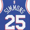 Nike NBA Jersey Icon Edition Swingman Fan Edition Philadelphia 76ers Simmons Basketball Vest Blue Men's 864501-496