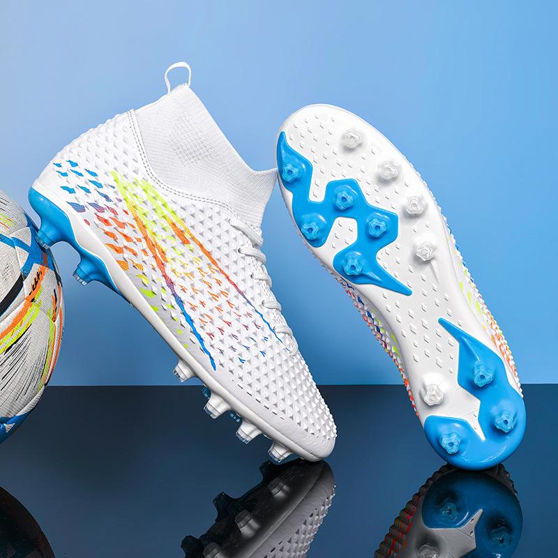 Popular New Youth Football Shoes Men's High-top Long Broken Nails Student Professional Training Shoes Jinjiang Shoes