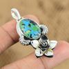 Womens day Sale Mosaic Balloon Jasper Gemstone 925 Silver Wife Flower Pendant