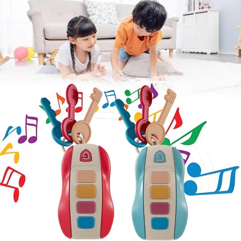 Baby Toy Car Remote Key With Music Functions And Chewfriendly Silicone For Cognitive Development