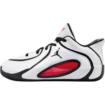 Tatum 4 Low-Top Kinder-Basketballschuhe Weiß Schwarz Rot Jugendliche HQ4611-101