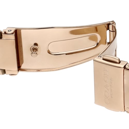 Coach PERRY Watch, 36mm, White Dial, Stainless Steel, Mineral Glass Quartz, Water Resistant, China Watch, 14503938, Women's, Gold