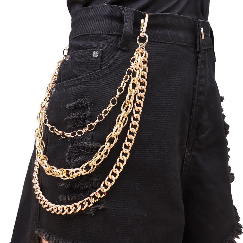 Metal Chain Waist Belt For Men And Women Hip Hop Style With Lobster Clasp For Streetwear Fashion