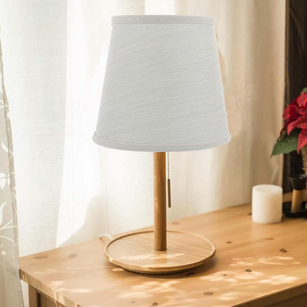 Lamp Shade, Barrel Fabric Lampshade for Table Lamp and Floor Light, Lower Mouth 8 inch Lamp Shade for Home Office