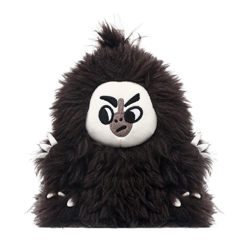 Kawaii White-faced Saki Plush Toys Interesting Animal Dolls Exquisite Desktop Ornaments Fluffy Decorative Dolls Birthday Present 21cm темно-коричневого