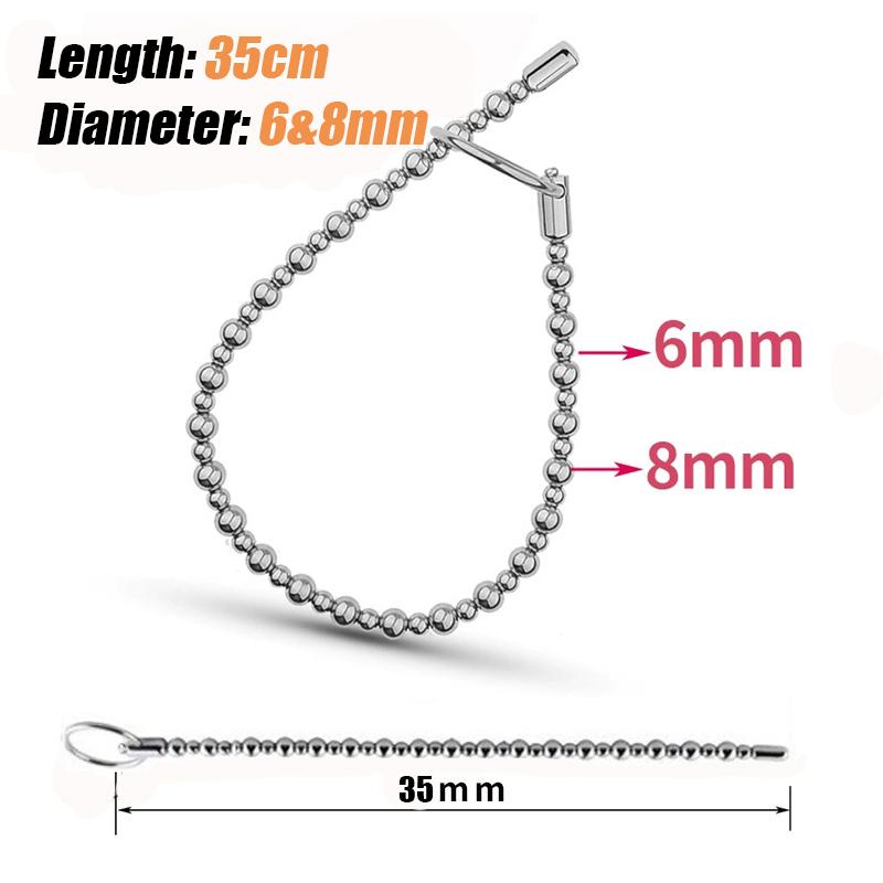 Pánské penisové kuličky Elektrický šok Uretrální dilatátor Nerezový masážní přístroj prostaty BDSM Zpoždění Masturbace Sexuální hračky pro muže