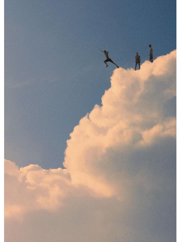 Vintage Future Imagination Sky Cloud Plakáty Obraz na plátně Legrační obraz na zeď pro moderní obývací pokoj Domácí dekorace