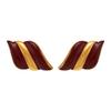 Qiong Yao Fashionable 18K Gold-Plated Stainless Steel Glaze Wing Earrings