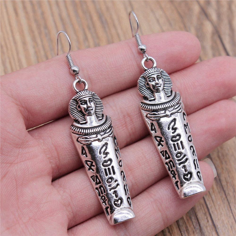 Classic Fashion Pharaoh Chief Ankh Cross Amulet Earrings Layered Valentine's Gift for Prom Nights