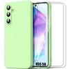 Case - Booling - for Samsung Galaxy A55 5G - Ultra Thin Silicone - Shockproof - Green - 2 Glasses