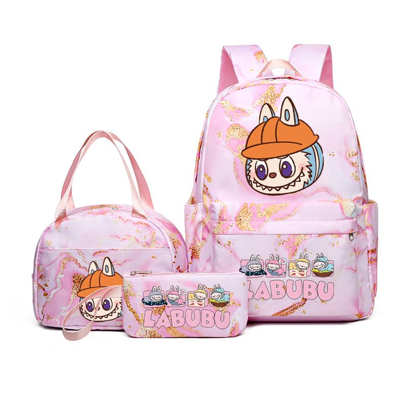 3 Buc/set Rucsac Drăguț Imprimat Geantă de Prânz Etui pentru Creioane Adolescent Băiat Fată Rucsac Student Zimomo Ghiozdan Femei Geantă de Călătorie Cadou