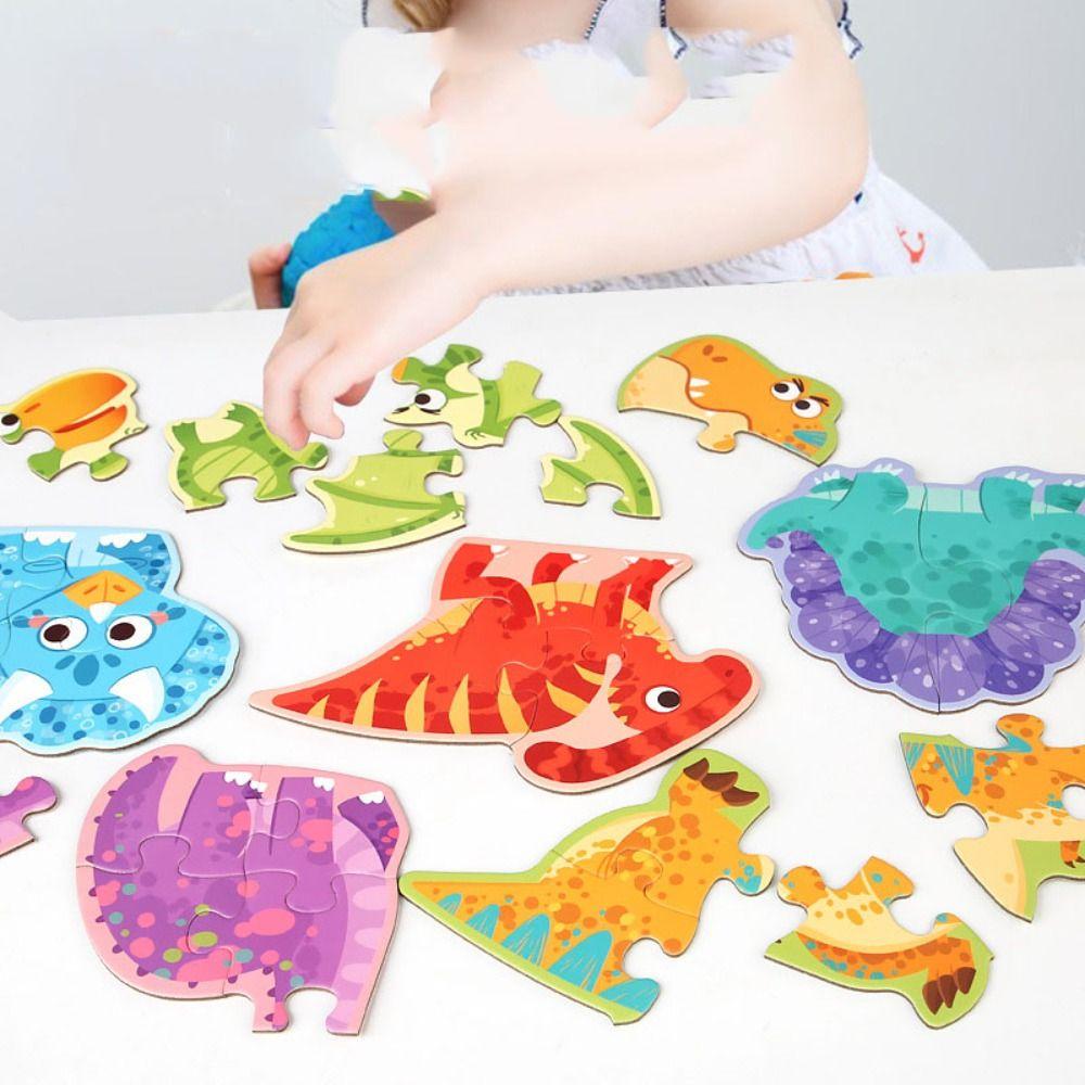 Panda 3D Puzzle Vase Elephant Wooden Jigsaw Puzzle Cartoon Animal Jigsaw  Kids Toy