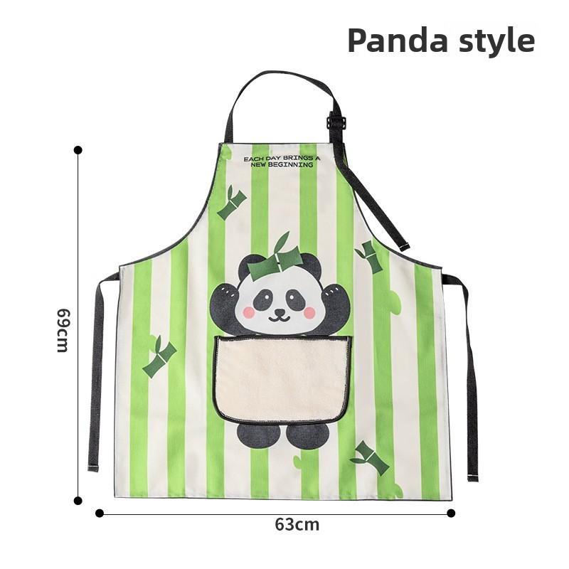 Canvas Cartoon Waterresistant Chef Apron With Sleeves For Home Cooking And Kitchen Use