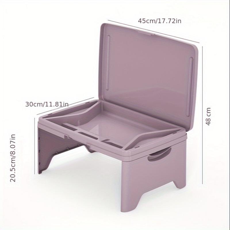 Sturdy and Durable Folding Lap Desk with Extra Storage Space and Dividers, Perfect Laptop Desk and Serving Tray for Bed