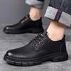 2025 Four-season Tooling Shoes Men's Business Leather Shoes Men's Casual Driving Shoes Soft-soled Shoes