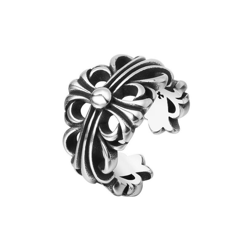 2026 European and American Personalized Retro Cross Ultra-wide Men's Jewelry Exquisite Accessories Ring