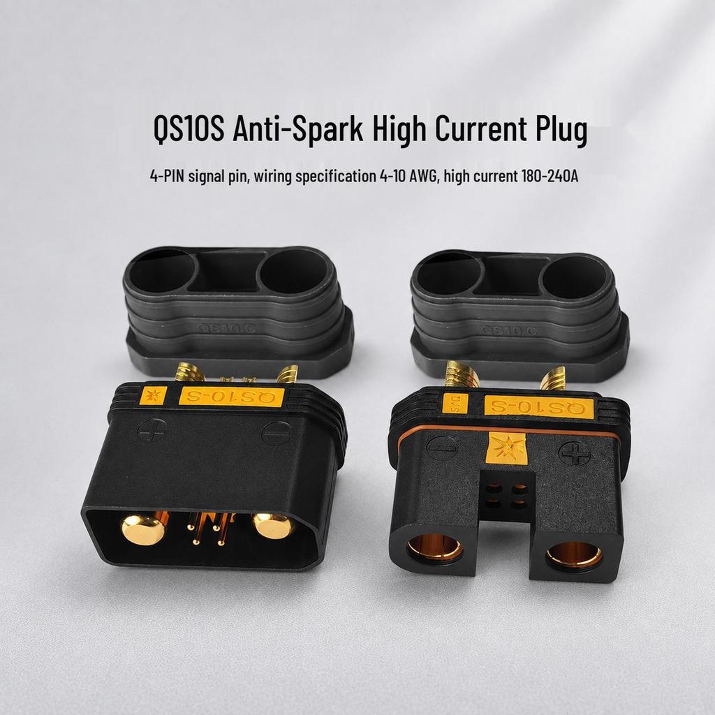 QS10S High-Current Anti-Spark Connector for Model Aircraft, Drones, and EV Battery Modifications