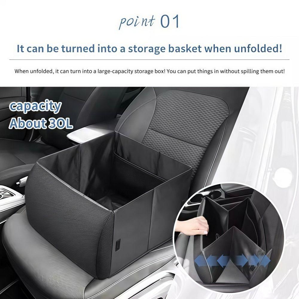 Rectangle Car Lumbar Support Cushion 2-in-1 Car Back Cushion  Back Support Trunk Storage