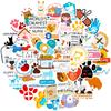 50 Animal Psychology Veterinary Stickers Temu New Style Pet Doctor Veterinary Graffiti Stickers