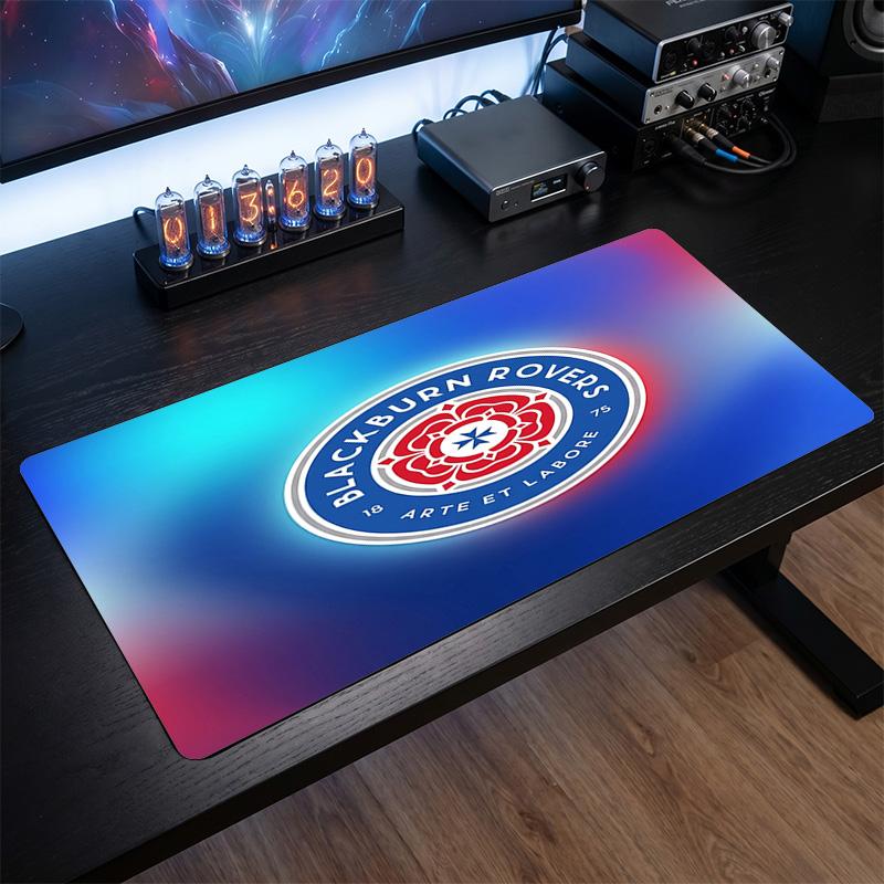 Tappetino per Mouse Grande Stampa Calcio Blackburn Rovers, Tappetino Esteso Antiscivolo per Scrivania da Gioco per Ufficio Casa