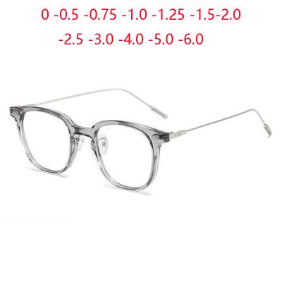 Damen Herren Anti-Blaulicht Ovale Kurzsichtigkeit Brille 1.56 Einzelne Myopie Linse Sehstärke Brille Dioptrien 0 -0.5 -0.75 Bis -6.0