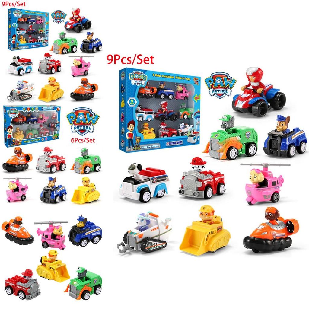Authentic Paw Patrol Vehicles Set For Kids With Pull Back Action Perfect For Collections