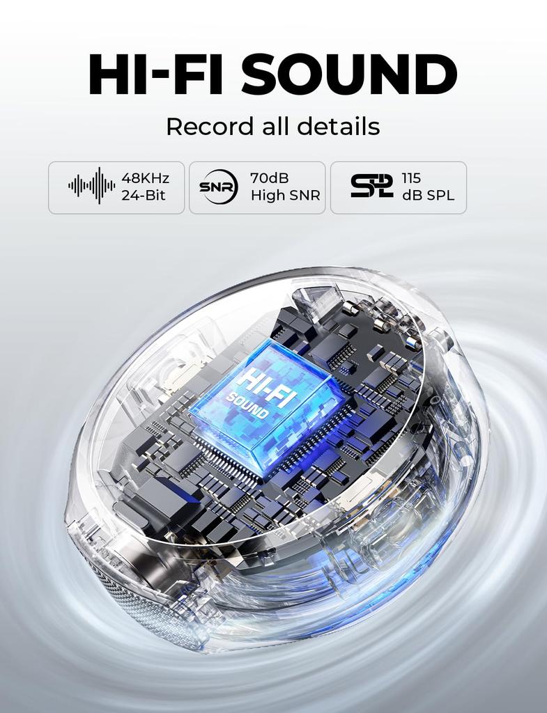 2024 New Lark M2 Camera Wireless Microphone Lapel Microphone Lightweight 9g Camera Compatible Noise Cancelling 300m Transmission Range for Vlogging