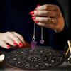 Divination Board Wooden Dowsing Divination Board Moon Star Divination Energy Carven Plate Healing Meditation Board Witch Altar