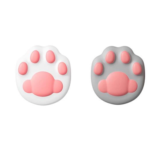2Pcs Cat Paw Door Handle Stopper Self-Adhesive Silicone Door Knob Stop Wall Protector Quiet Shock Absorbent Wall Bumper Anti-collision Pad