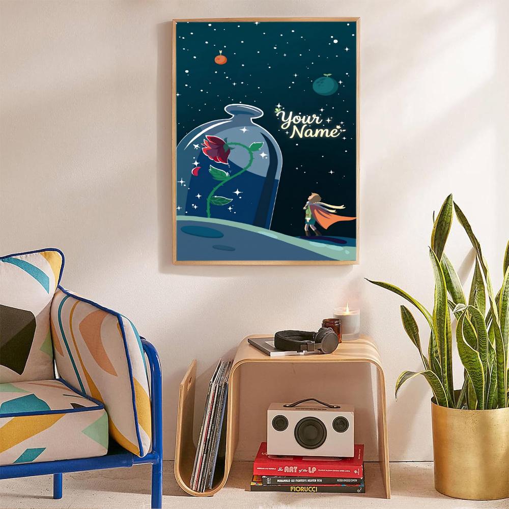 Little Prince Customize Your Name Diamond Painting Round Diamond Rhinestones Mosaic Diamond Embroidery Wall Paintings Rhinestones Gift Frameless